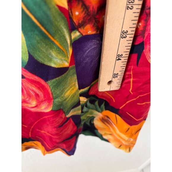 Vintage Jessica Howard Womens Tropical Fruit Print Dress Short Sleeves Mid-Lengt - Picture 12 of 13